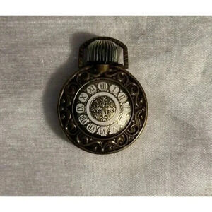 2/40$ AVON Vintage 70s Pocket Watch Look Pendant Perfume Bottle Empty